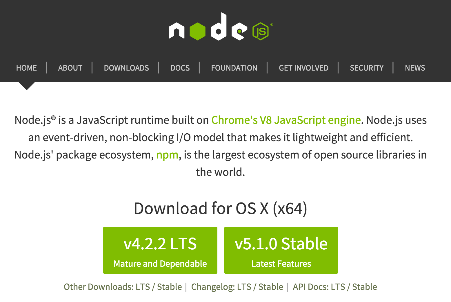 install node js